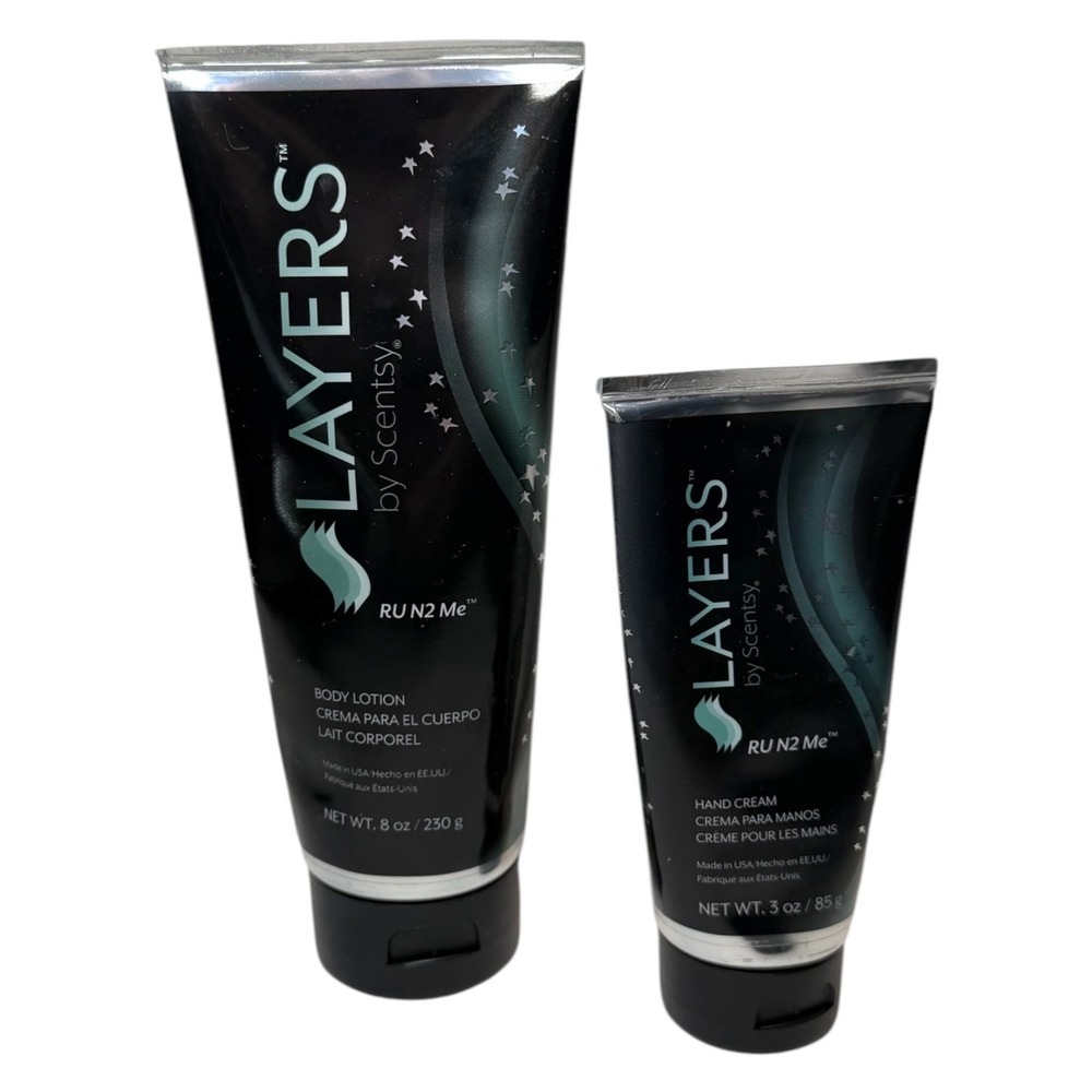 Scentsy Layers RU N2 Me Body Lotion 8oz and Hand Cream 3oz Set USA Made‎